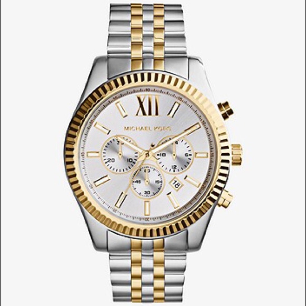 Used Michael Kors Oversized Lexington 2 Tone Watch